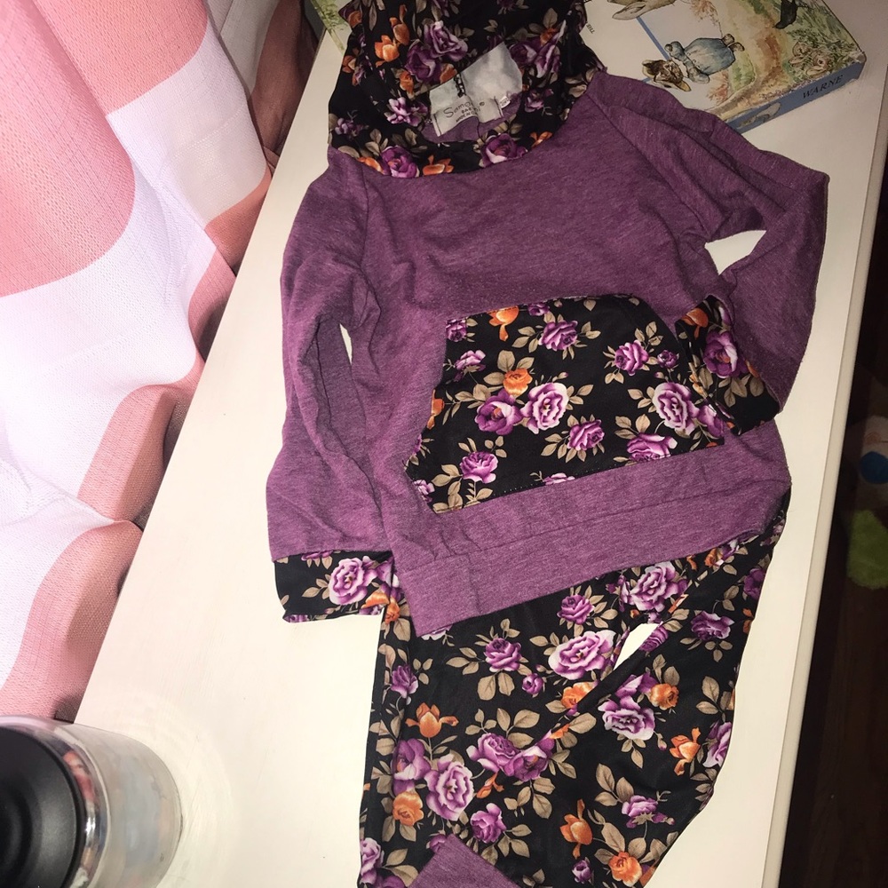 12-18 month floral jogger outfit